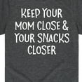 thumbnail image 3 of Instant Message - Mom Close Snacks Closer - Toddler And Youth Short Sleeve Graphic T-Shirt, 3 of 6