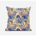 thumbnail image 2 of Plant Illusion Suede Zippered Pillow with Insert in Gray Yellow 18 x 18, 2 of 6