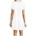thumbnail image 3 of Lenago Women's Crewneck Short Sleeve Standard-Fit Midi T - Shirt Dress, 3 of 3