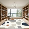 thumbnail image 2 of ODIKA 4'x6' Machine Washable Non-Slip Area Rug, Abstract Beige High Traffic Rug, Beige, 1058024, 2 of 7