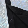 thumbnail image 7 of YLSDY Men's Disco Shiny Metallic Shirts Gold Silver Short Sleeve Button Down Tops 70s Party Cosplay Costume Silver XL, 7 of 7