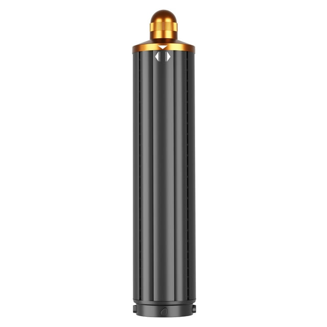 AFDD 1.6in Long Barrels Attachment for Dyson Airwrap HS01 HS05 HS08, a black and gold 40mm auto-wrap curling barrel designed for creating lazy loose waves and voluminous curls. This hair styling tool is compatible with Dyson Airwrap models and features dual rotation for flexible styling and airflow technology for gentle hair care.