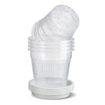 thumbnail image 4 of Mosiee Clear Orchid Pots With Saucers 6 Pack For Healthy Roots & Easy Care, 4 of 9