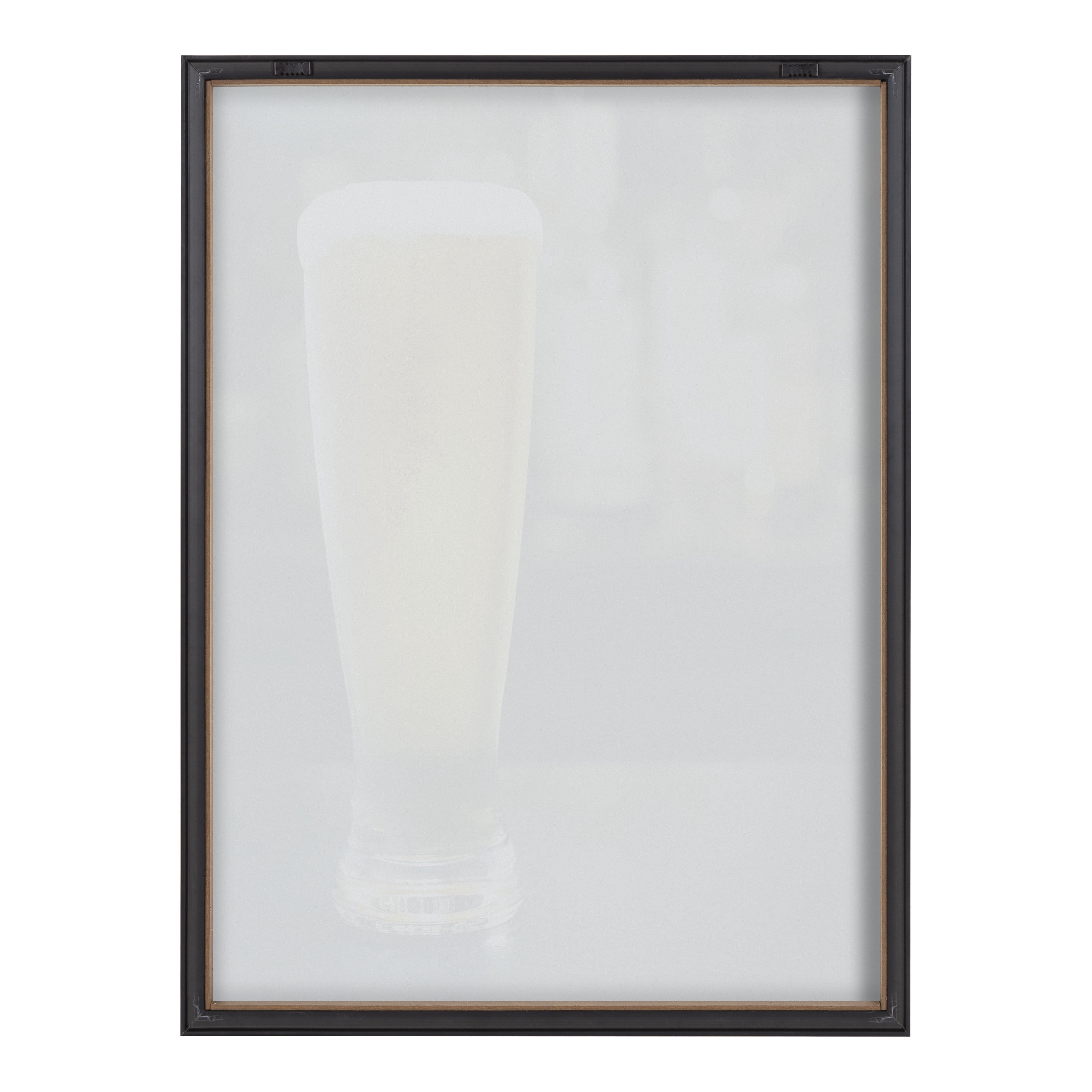 Kate and Laurel Blake Pub Framed Printed Glass Wall Art by Emiko and Mark Franzen of F2Images, 18x24 Gray, Decorative Beer Art for Wall