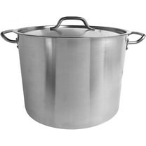 Truecraftware – 32 qt. Stainless Steel Stock Pot with Lid - Large Stock Pot Stew Pot Simmering Pot Soup Pot with Lid Oven Safe & Induction Ready NSF