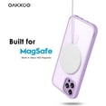 thumbnail image 4 of for iPhone 12 Pro Max Case Clear Magnetic Compatible with Magsafe, Thin Slim Transparent Non Yellowing, Hybird Soft Silicone Bumper & Hard Plastic Cover for Women, Lavender Lilac Light Purple, 4 of 13