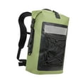 thumbnail image 4 of Mochila impermeable para acampar, bolsa seca, 35 l, con tiras reflectantes, para almacenamiento Verde, 4 of 9