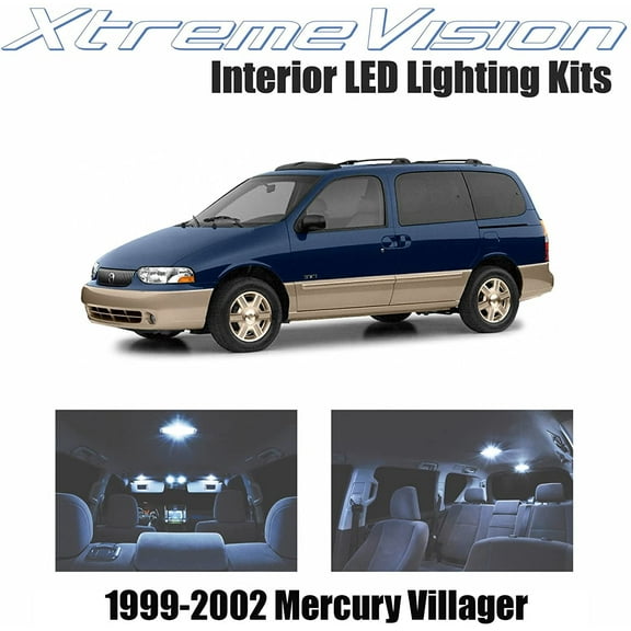 XtremeVision Interior LED for Mercury Villager 1999-2002 9 Pieces Cool White Interior LED Kit   Installation Tool