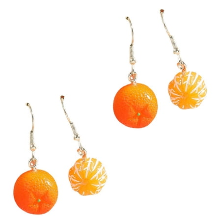 LOLIPPYY 2 Pairs Orange Resin Dangle Earrings Lightweight Comfortable Chic Ear Jewelry for Women