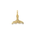 thumbnail image 3 of 14K Gold Polished Textured Mini Whale Tail Charm, 3 of 4