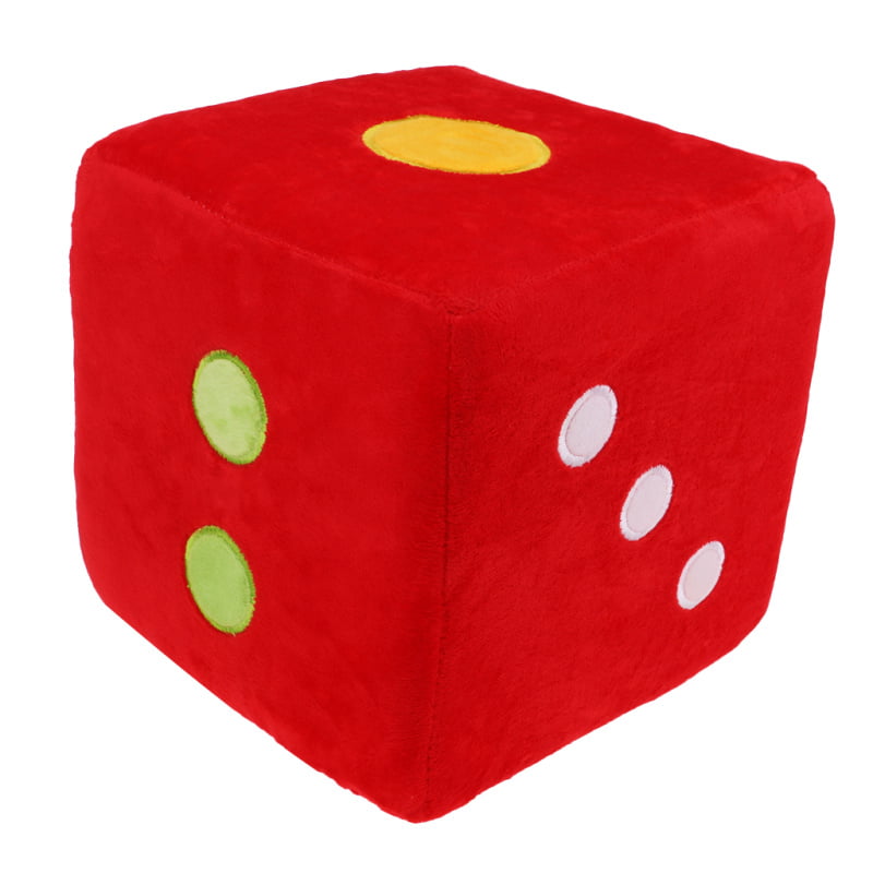 MagiDeal Foam plush pillow Large Stuffed Dice Toy 20cm for Playing Teaching 