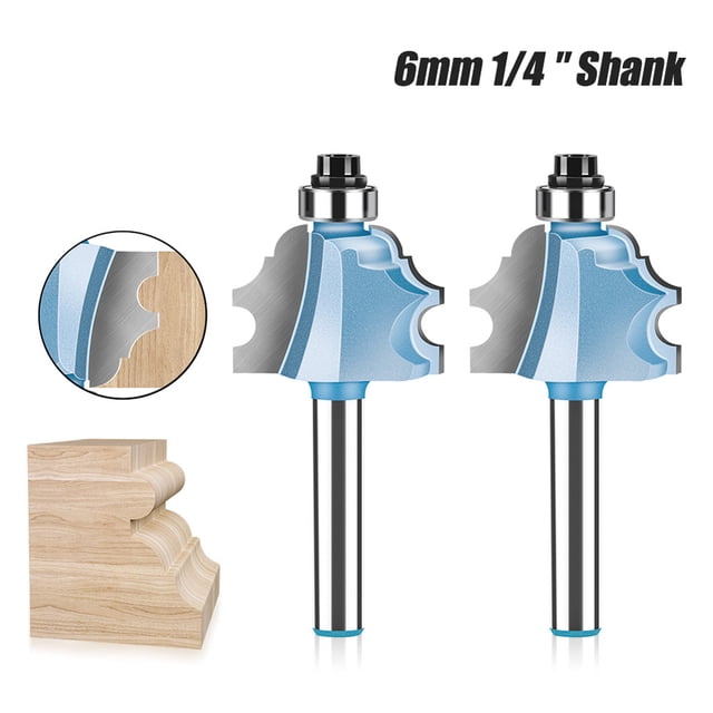 Small Corner Round Router Bit Wood Edging Engraving Cutter Bit Door Molding Bit Woodworking Milling Cutter Carpentry Accessory