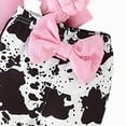 thumbnail image 5 of TOWED22 Newborn Infant Girl Clothes Fall Winter Outfits 3-Piece Long Sleeve Round Neck Floral Bodysuit Romper Pants Headband Clothing Set(Pink,12-18 M), 5 of 7
