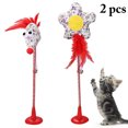 thumbnail image 1 of 2PCS Chat Teaser Jouet Créatif Plume Cloche Printemps Chat Jouet Chat Jouet Interactif, 1 of 9
