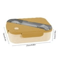 thumbnail image 3 of SLYNSHome Bento Box Adult Lunch Box,Food Storage Boxes Leak-Proof Lunch Containers with 3 Compartments - Yellow, 3 of 7