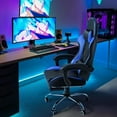 thumbnail image 4 of Homall Gaming Chair with Footrest Massage Office Chair Computer Racing Chair High Back PU Leather Chair,Blue, 4 of 7