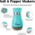 thumbnail image 4 of Servette Home Basic Salt & Pepper Shakers - Aqua, 4 of 5