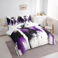 thumbnail image 3 of Manfei Watercolor Splash 7-Piece Twin Bedding Sets,Abstract Artwork Bedding Comforter Set,Purple White Breathable Sheet Sets,Lightweight Graffiti Bedroom Decoration,Reversible, 3 of 6