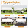 thumbnail image 6 of 10x20 Heavy Duty Carport, Galvanized Steel Outdoor Car Canopy with UV-Resistant & Water-Resistant PE Cover, Portable Garage for SUV, Truck, Boat, White, 6 of 7