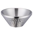 thumbnail image 2 of YAOMOBB Rice Bowl Double Layer Stainless Steel Ramen Noodle Bowl Anti scald Food Grade Tableware with Hammer Pattern Perfect for Rice Salad Soup and Snacks, 2 of 7