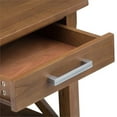 thumbnail image 4 of Trent Home Square Solid Wood End Table in Medium Saddle Brown, 4 of 6