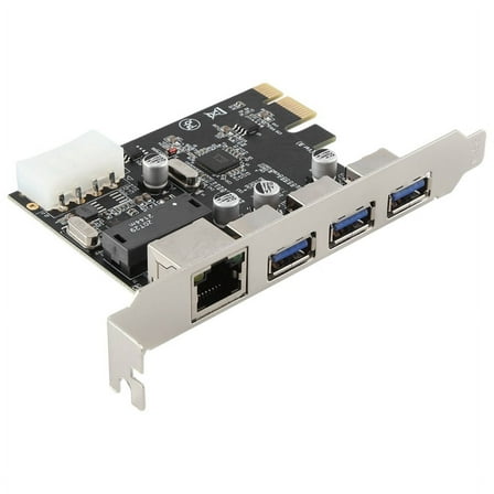 PCIe Slot to RJ45 USB 3.0 PCIe Expansion Card,with Gigabit Ethernet Controller PCI G4750