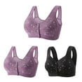 thumbnail image 3 of ATENAR Supportive Bras for Women,Wireless Bras for Women,Bras for Women,Soft,Stretch Fabric,Solid,Nylon,Spandex,Purple,2XL(US:12), 3 of 5