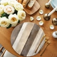 thumbnail image 2 of Round Placemats Abstract Brown off White Stripes 15 inch Set of 2 Table Mats for Dining Table Painting Art Heat Resistant Non-Slip Kitchen & Home Decorative Place Mat Set, 2 of 8