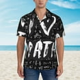 thumbnail image 4 of Balery I love Math Print Men's Hawaiian Shirts Short Sleeve Beach Shirt Relaxed Fit Vacation Button Down Shirts-3X-Large, 4 of 9