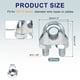 thumbnail image 2 of 20 Pcs M10 Abrazaderas de Clip de Cable de Acero, 1/4" U-Bolt Abrazaderas de Cable, 2 of 6