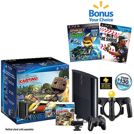 PS3 250GB Little Big Planet Karting Move Wal-Mart Exclusive Bundle w/ 2 Bonus* Games