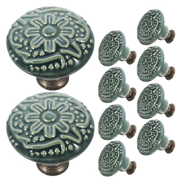 Miangastore 10pcs Creative Knob Cabinet Knob Ceramic Drawer Knob Furniture Knob Pulling Handle