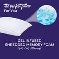 thumbnail image 3 of Eurotex Gel Infused Foam Bed Pillows - Gel Cooling Pillow for Back, (Size 26x26 PK-2), 3 of 7