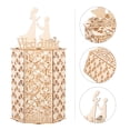 thumbnail image 1 of UPGRATOR 1PC Wedding Cards Receiving Box Wood Hexagonal Design for Couples Wedding, 1 of 8