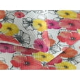 thumbnail image 3 of Ambesonne Vintage Quilted Bedspread Set 3 Pcs, Colorful Hand-Drawn Poppy, Queen, Dark Coral and Earth Yellow, 3 of 4