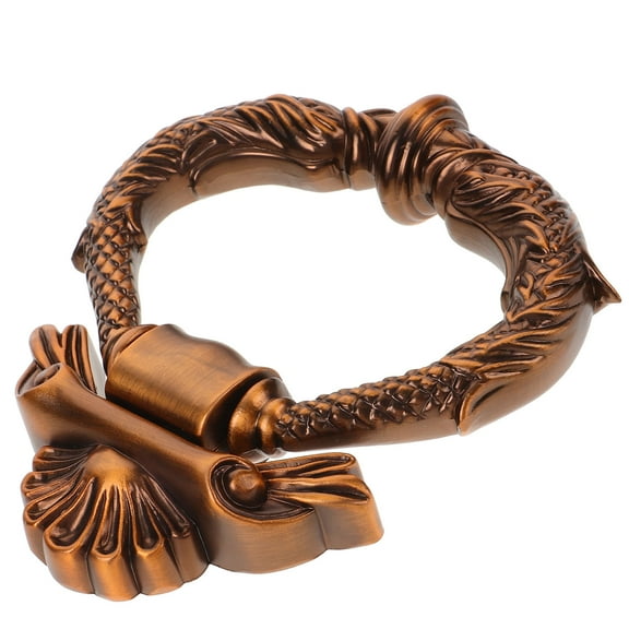 PAMINGONO Vintage Door Handle Door Knock Zinc Alloy Coffee European Retro 1Set