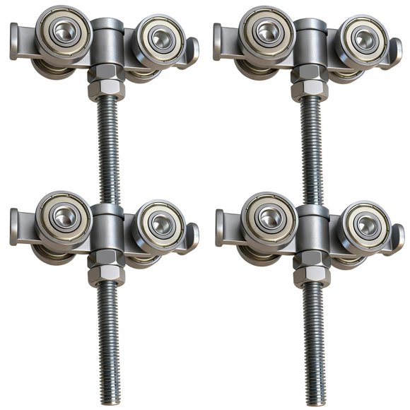 Rueda Strut Channel Trolley Roller para puerta de granero, 4 unidades