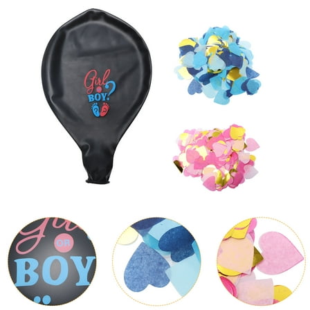 GOOHOCHY Gender Reveal Balloon for Decor with Black Latex Balloons Great for Baby Shower Party Supply Celebrate Reveal Moment 1 Set