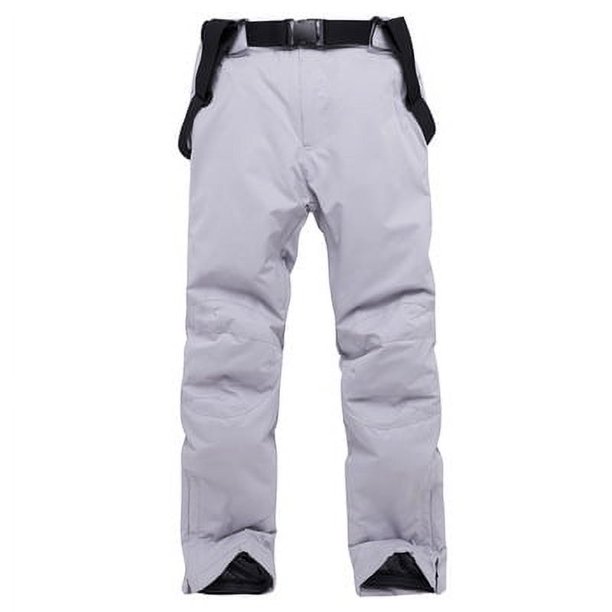 Pantalones de esquí de invierno para exteriores para hombre y mujer, pantalones de algodón con correa gruesa y cálidos