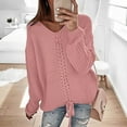 thumbnail image 2 of under $5 JINMGG V Neck Sweaters for Women Fall Winter ,Womens Fashion Long Sleeve Sweater Loose V-Neck knitting Sweater, 2 of 7