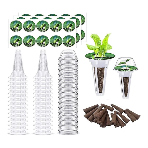 Esponjas De Crecimiento Hidropónico - 50 Unidades De Turba Y Coco | Para Germinar Semillas Sin Suelo