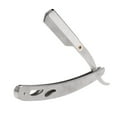thumbnail image 2 of Stainless Steel Straight Edge Barber Razor Folding Shaving Shaver Without Blade, 2 of 8