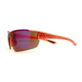 thumbnail image 3 of Mens Xloop 80s Color Mirror Half Rim Sport Plastic Sunglasses Orange Blue Mirror, 3 of 4