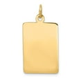 thumbnail image 1 of FB Jewels 14K Yellow Gold Plain .035 Gauge Rectangular Engravable Disc Charm, 1 of 2