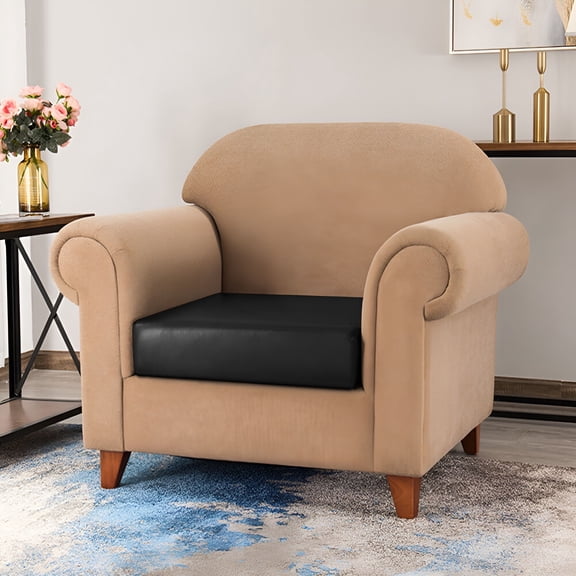 XIBUFE Waterproof Faux Leather Sofa Seat Cushion Cover Stretch Chair Couch Slipcovers
