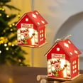 thumbnail image 6 of PuSpu Christmas Cabin Ornament 3D LED Wooden Pendant 9x7.5x6 cm Multicolor 1Pcs Hanging Home Tree Fireplace Window Holiday Ambiance Decor Light, 6 of 6