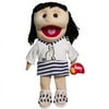 Sunny Toys GL1761 14 In. Black Haired Girl Cat On Dress, Glove Puppet