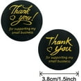 thumbnail image 2 of NicePackaging  500 Qty  1.5 inch Thank You for Supporting My Small Business Gold Text w/Heart Black Stickers  Self-Adhesive  for Decoration/Sales/Branding/Envelopes, 2 of 3