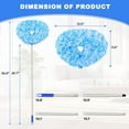 thumbnail image 2 of JFengqi Microfiber Ceiling Fan Duster with Extension Pole 13” to 49.7“ for Cleaning Fan, Furniture, Blue White, 2 of 6