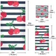 thumbnail image 2 of Coolnut Cherry Stripes Bath Towels Soft Absorbent Bath Towels Bath Towel Set of 3 for Home Hotel Bathroom Decor, 2 of 6